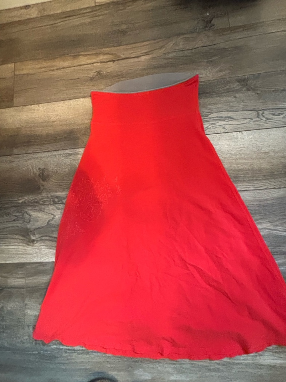 Lululemon Reversible Strapless Dress (2-in-1!) | Coral Red / Grey | Size 4 - Picture 5 of 8
